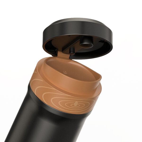 Prensa francesa de acero inoxidable color negro