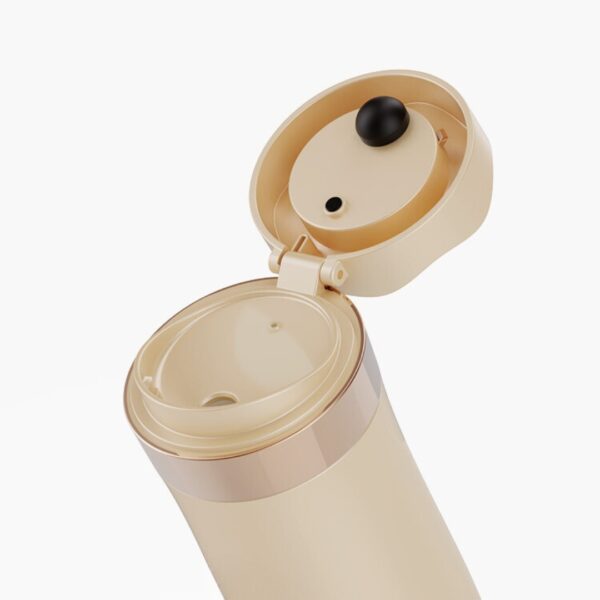 Prensa francesa de acero inoxidable color beige